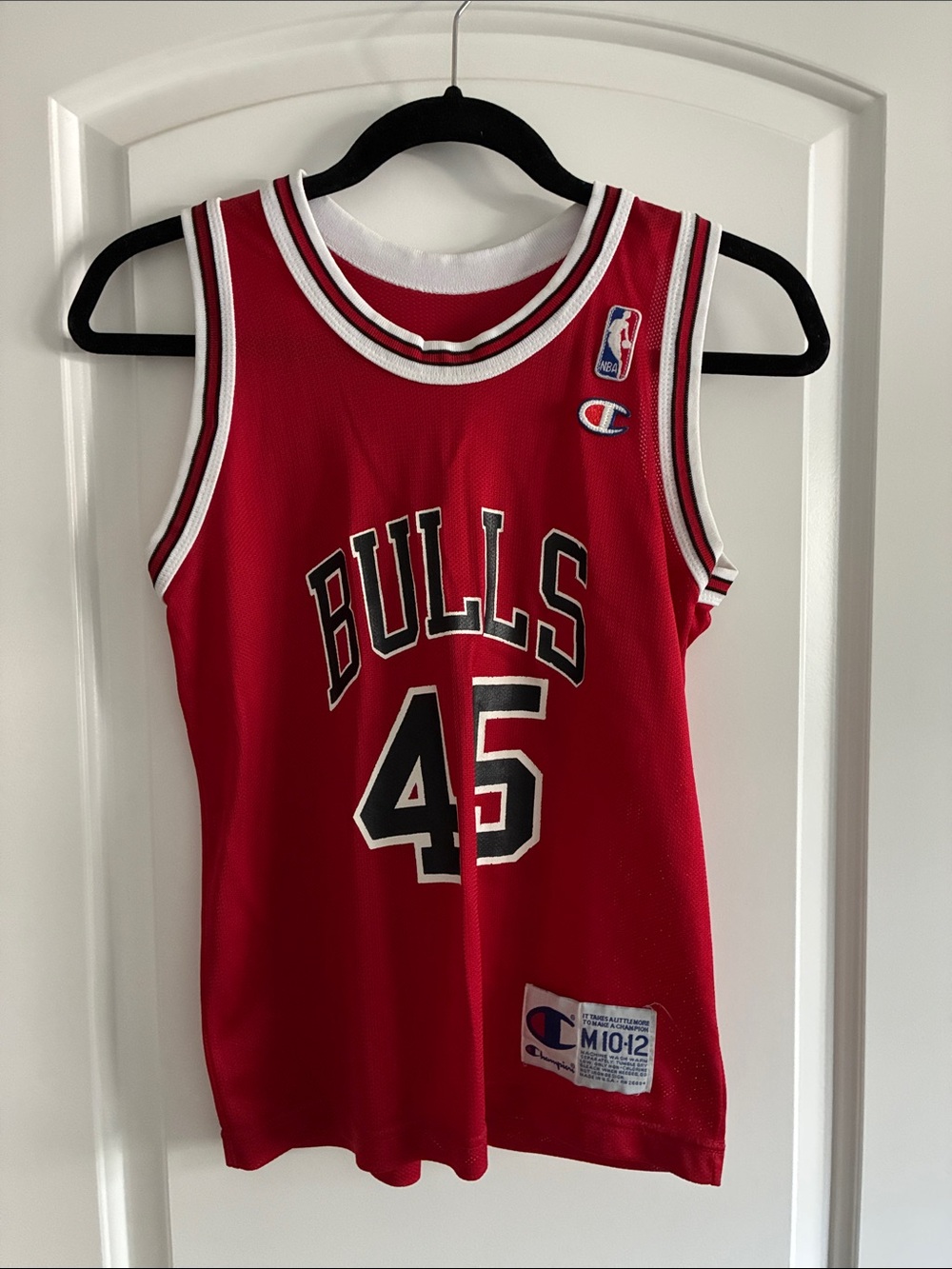 Champion Red Chicago Bulls #45 Jordan Basketball Jersey